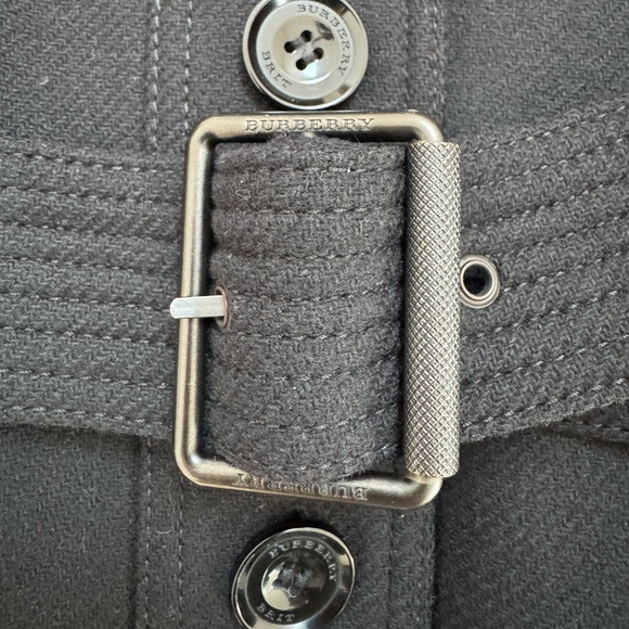 Burberry Brit Rushfield Belted Long Wool Coat Single Breasted Jacket US size 4 - Picture 7 of 12